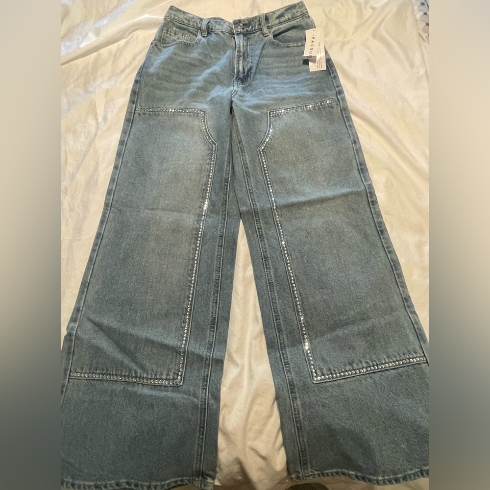 PacSun Light Blue Wide-Leg Jeans